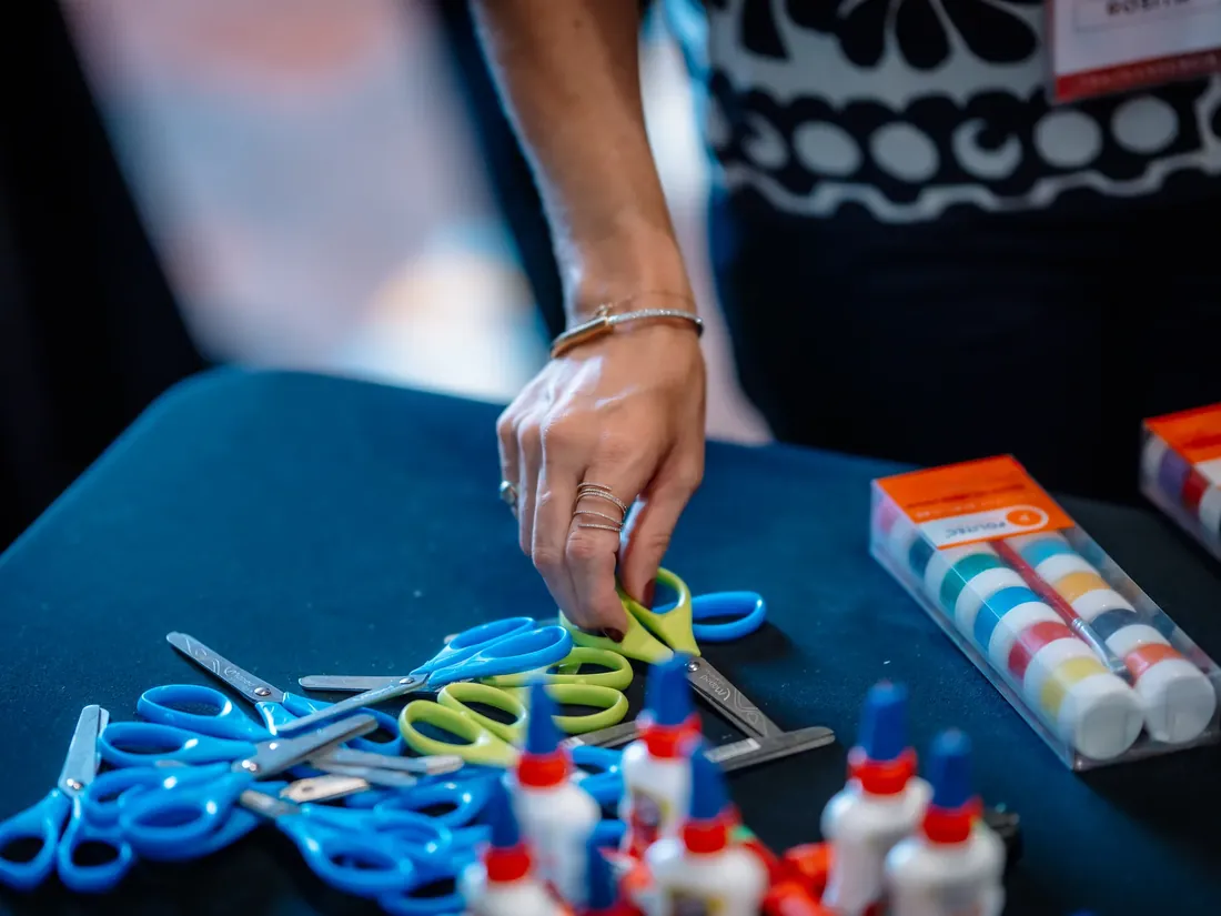 Materiales de trabajo durante uno de los talleres