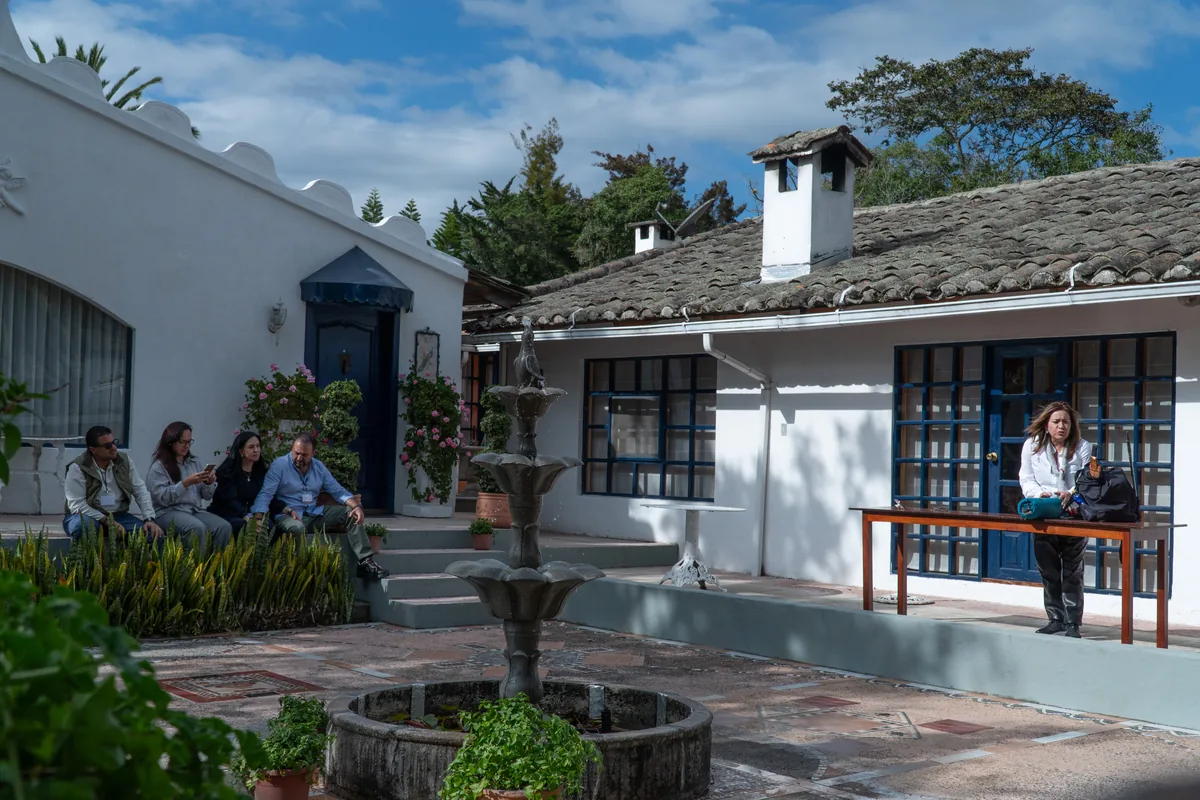 El patio de la hacienda donde se vive la experiencia in situ