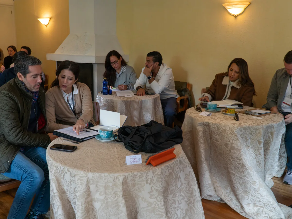 Una de las sesiones, con luz de día